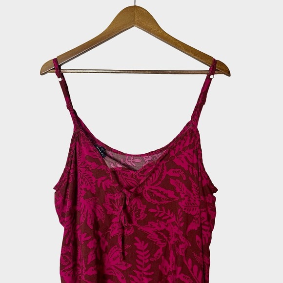Torrid Cottage Boho Leaf Print Braided Strap Tank Top Large NWT Tropical Summer - Picture 8 of 13